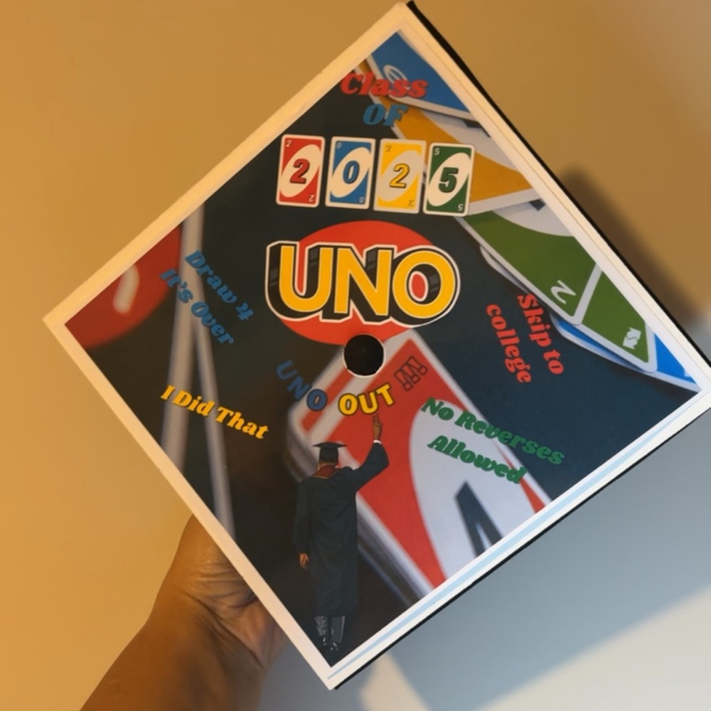 Colorful UNO Graduation Cap